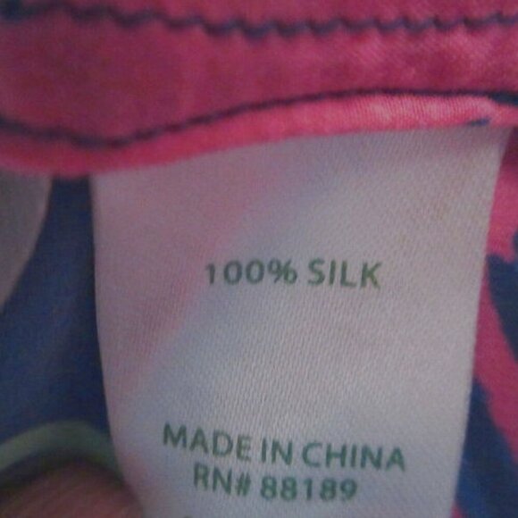 Lilly Pulitzer Silk Tank Top Size XXS Cami Sleeveless All A Glow Tropical Beachy - Picture 7 of 7